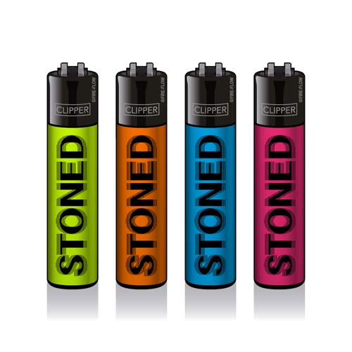 CLIPPER® Feuerzeuge Stoned Blurry Fluo