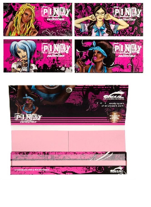 Coloured King Size Slim Papers & Tips "Pinky Collection"